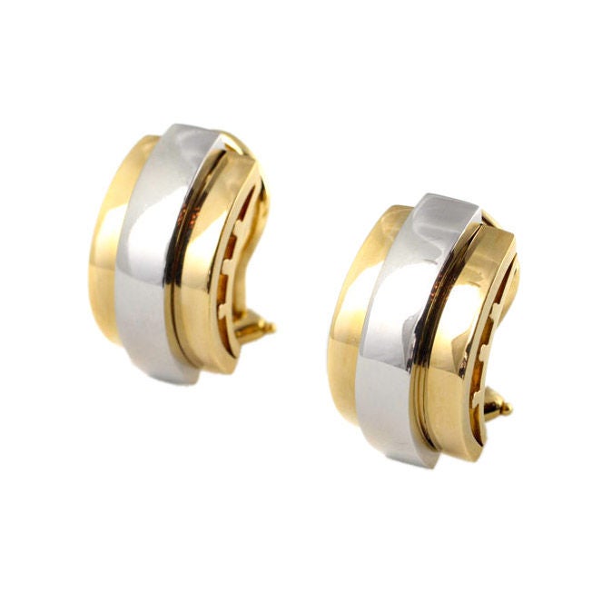 18Kt Gold and Platinum Earrings
