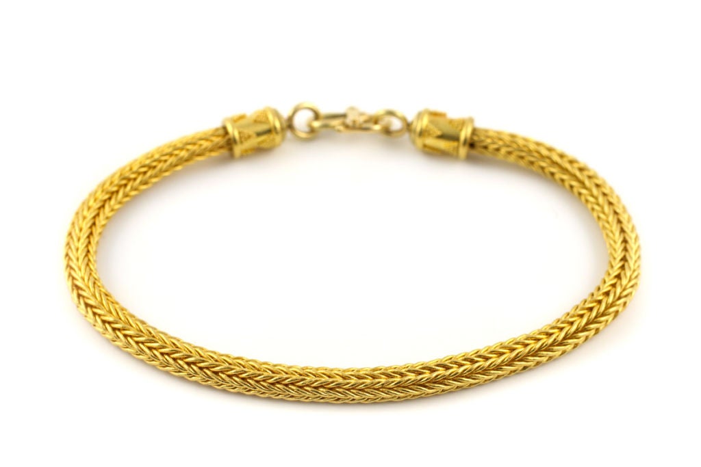 22kt Handwoven Gold Bracelet