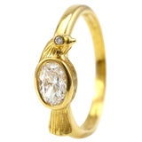 Diamond Gold Bird Ring