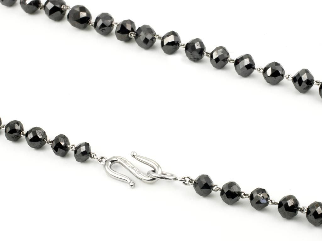 platinum black beads chain