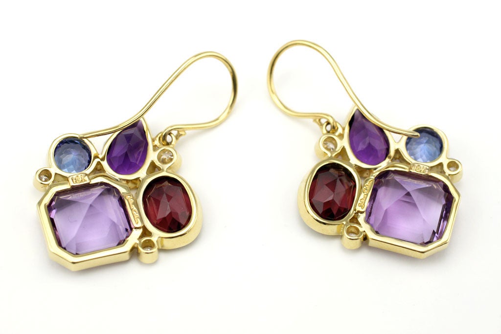 Contemporary Julius Cohen Violet Kaleidoscope Earrings