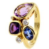 Small Violet Kaleidoscope Ring