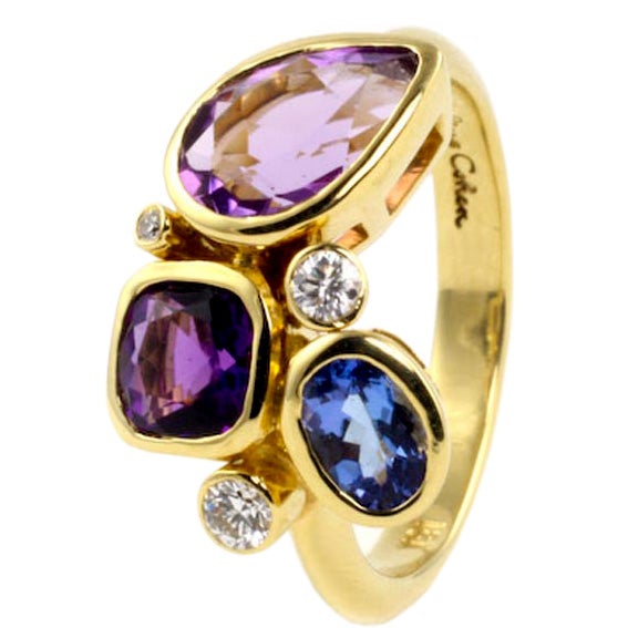 Small Violet Kaleidoscope Ring