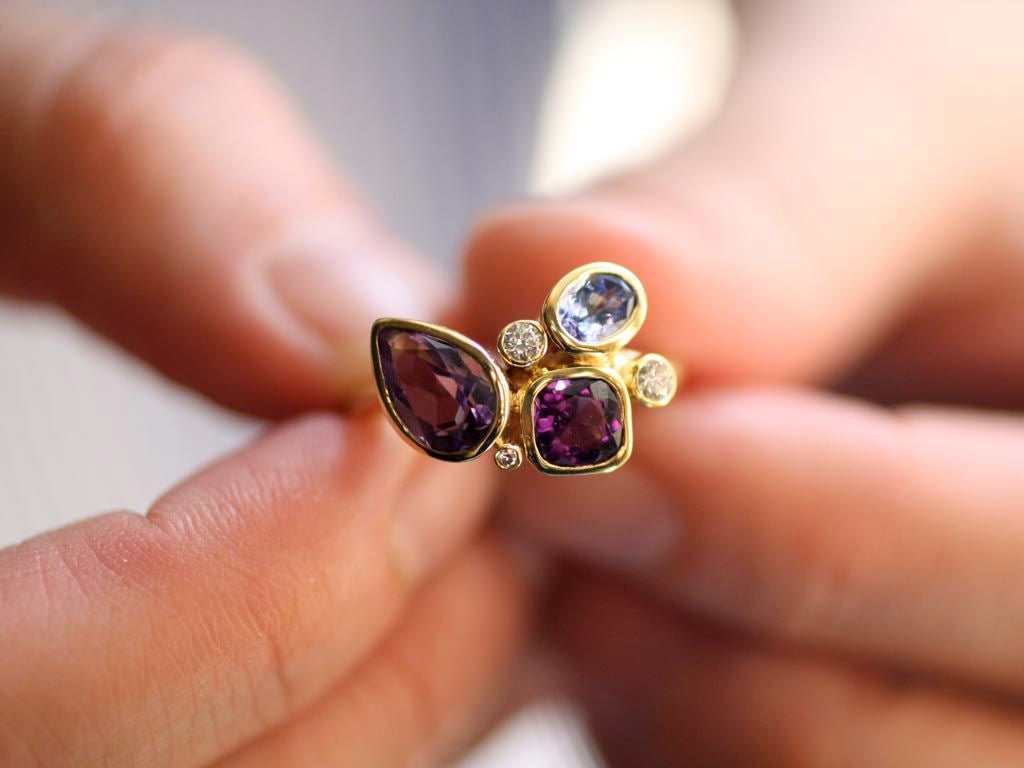 Small Violet Kaleidoscope Ring 1