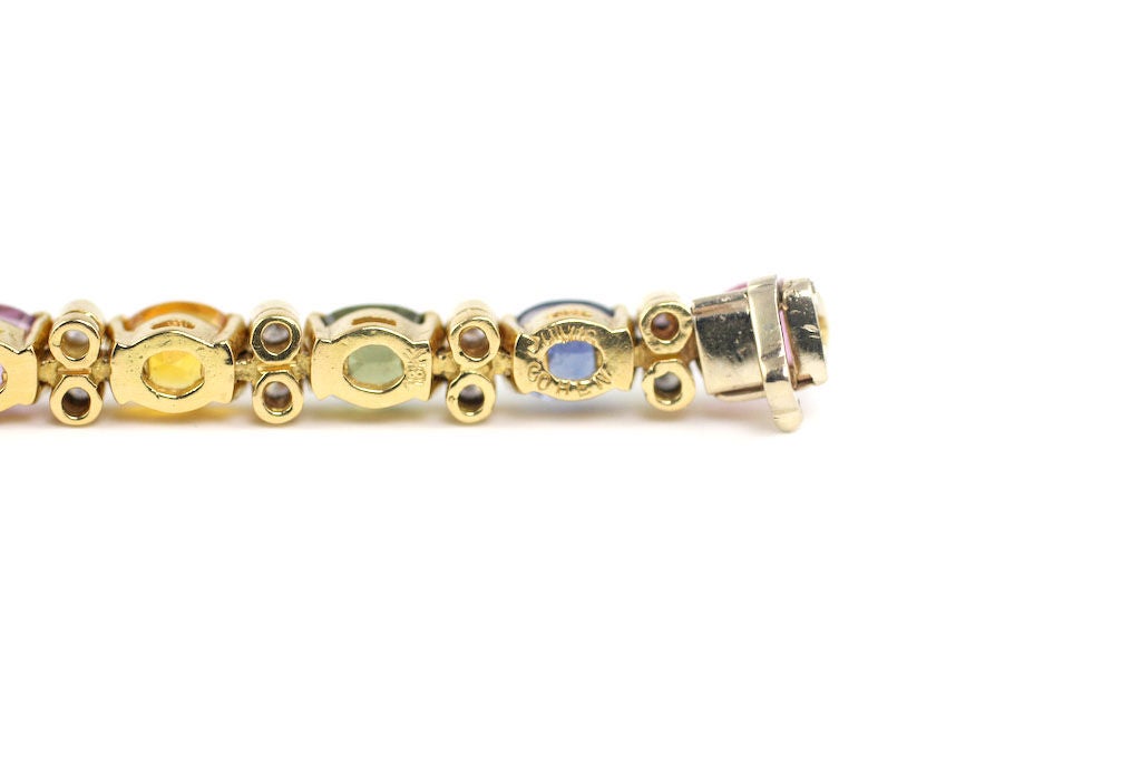 multi colored sapphire bracelet