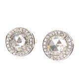Platinum and Diamond Rosecut Earrings