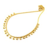 24KT Gold Bead and Chain Necklace
