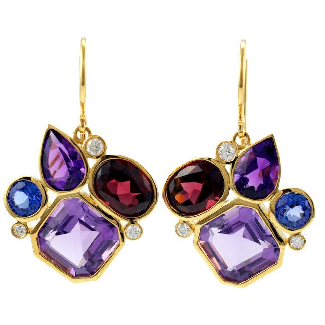 Julius Cohen Violet Kaleidoscope Earrings