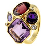 Large Violet Kaleidoscope Ring