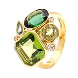 Green Kaleidoscope Ring