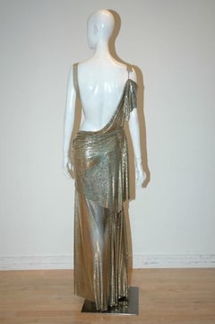 Atelier Versace Gold Metal Mesh Goddess Gown