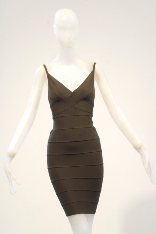 Early 1990s Herve Leger Couture Bandage Dress For Sale 2