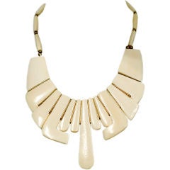Vintage 1960s Anonymous Bone and Bead Necklace