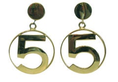 Retro Early 1990s Chanel No. 5 Earrings