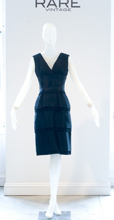 1961 Marc Bohan for Christian Dior Haute Couture Cocktail Dress For Sale 3