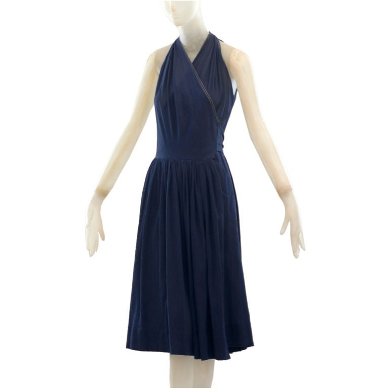 1940s Claire McCardell surplice wrap day dress at 1stDibs