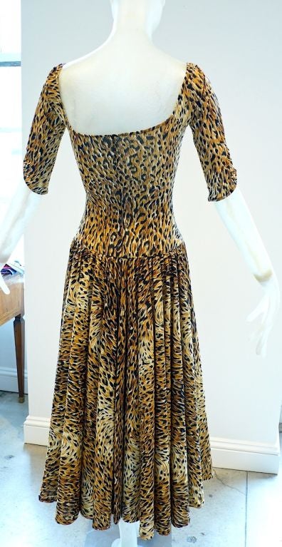 1970s Norma Kamali Leopard Print Dress