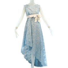 Vintage 1960s Sarmi Ice Blue Gown