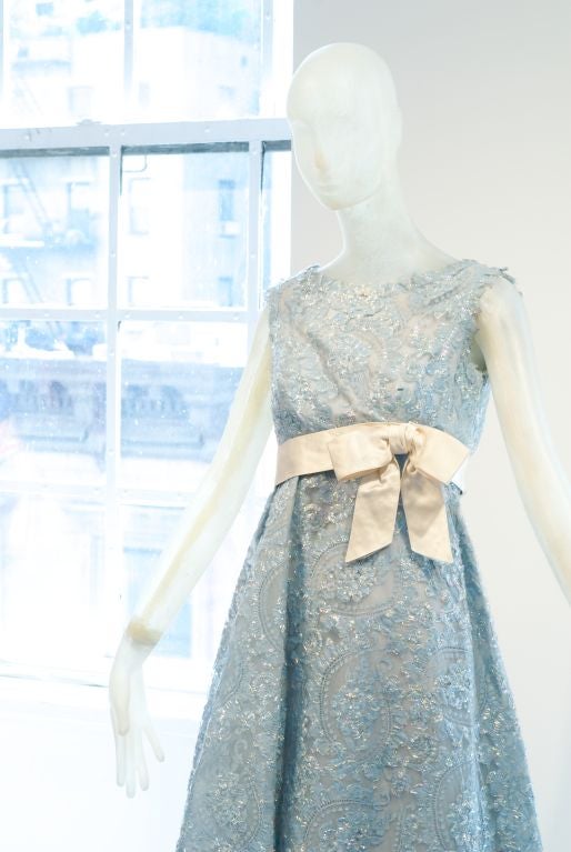 1960s Sarmi Ice Blue Gown