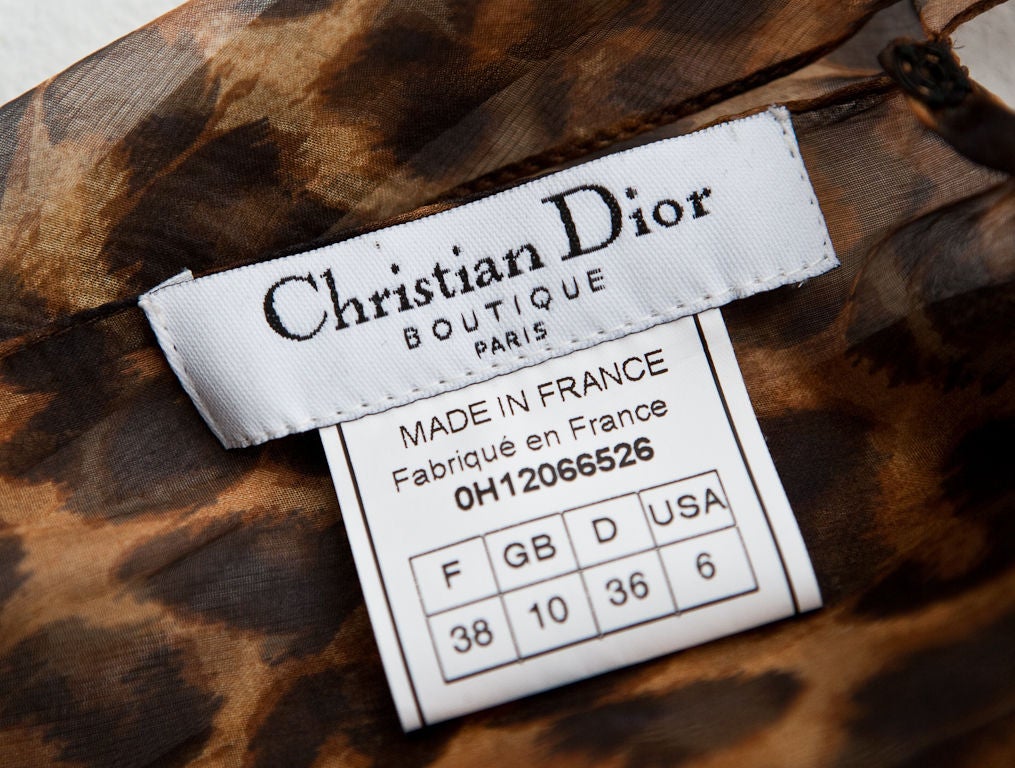 John Galliano for Dior Leopard Print Bias Cut Dress 1