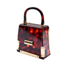 Lucite Tortoise Hand Bag