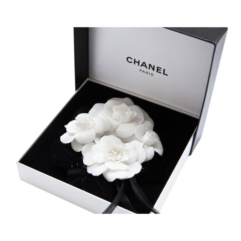 Chanel Camillia Flower Cluster Pin at 1stDibs
