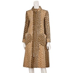 Jacques Tiffeau wool "chicken wire" patterned coat Jacques Tiffeau wool "chicken wire" patterned coat