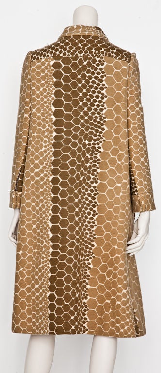 Jacques Tiffeau wool "chicken wire" patterned coat