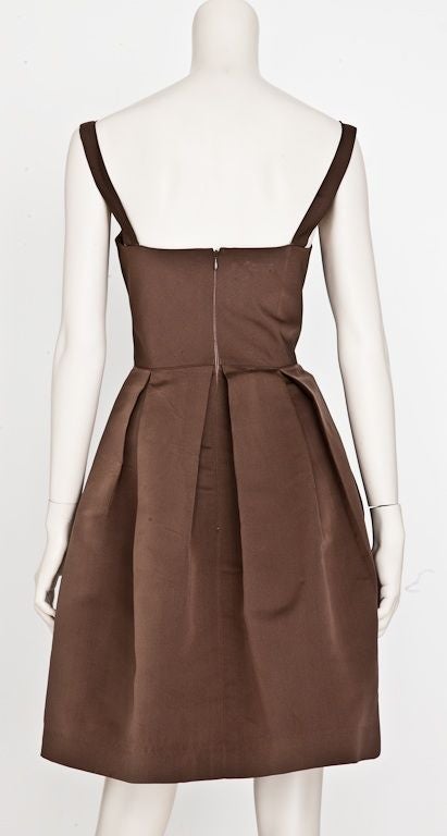 Coffee colored silk faille 