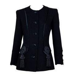 YSL Couture wool jacket with passementerie embellishment