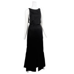 Yves Saint Laurent Black Jersey Gown