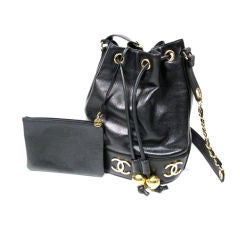Chanel bucket bag with signature CC