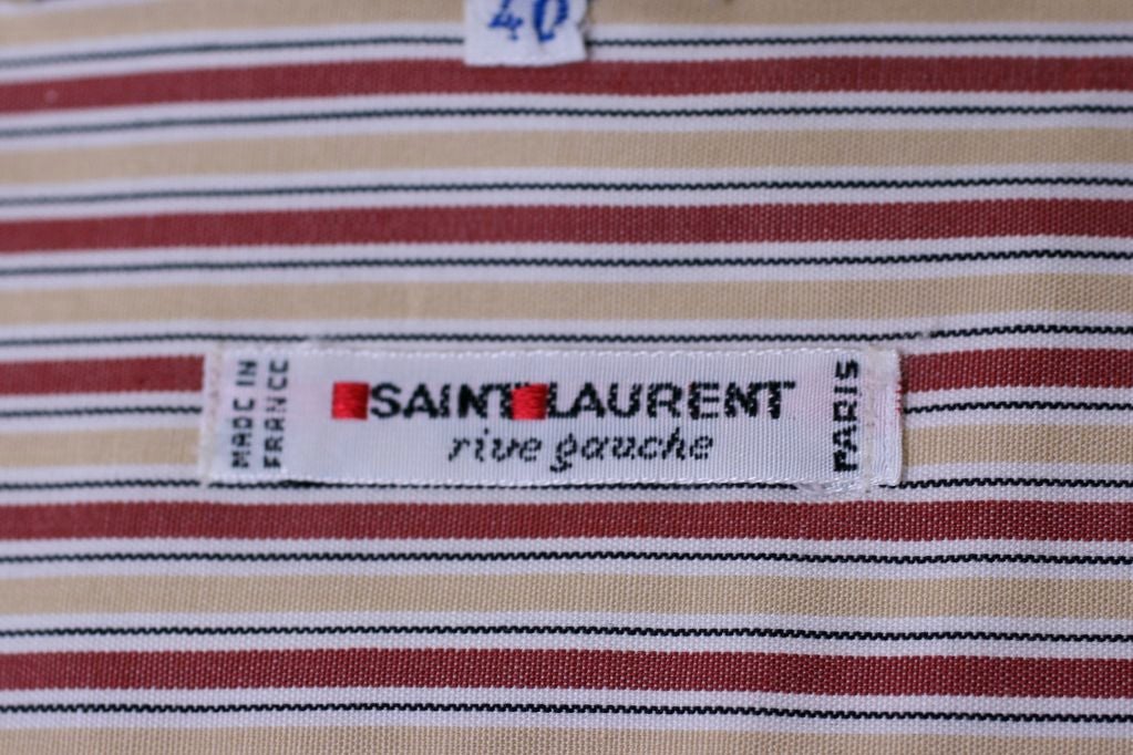 Beige Yves Saint Laurent Khaki Cotton Twill Skirt For Sale