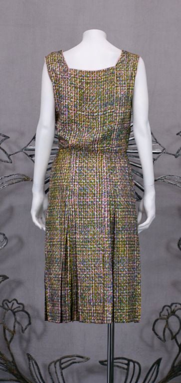 Chanel Haute Couture Trompe l''oiel Tweed-Anzug aus Seide im Angebot 4