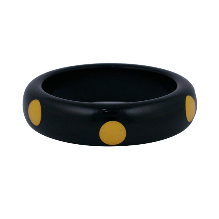 1930's Bakelite Injection dot Bangle For Sale