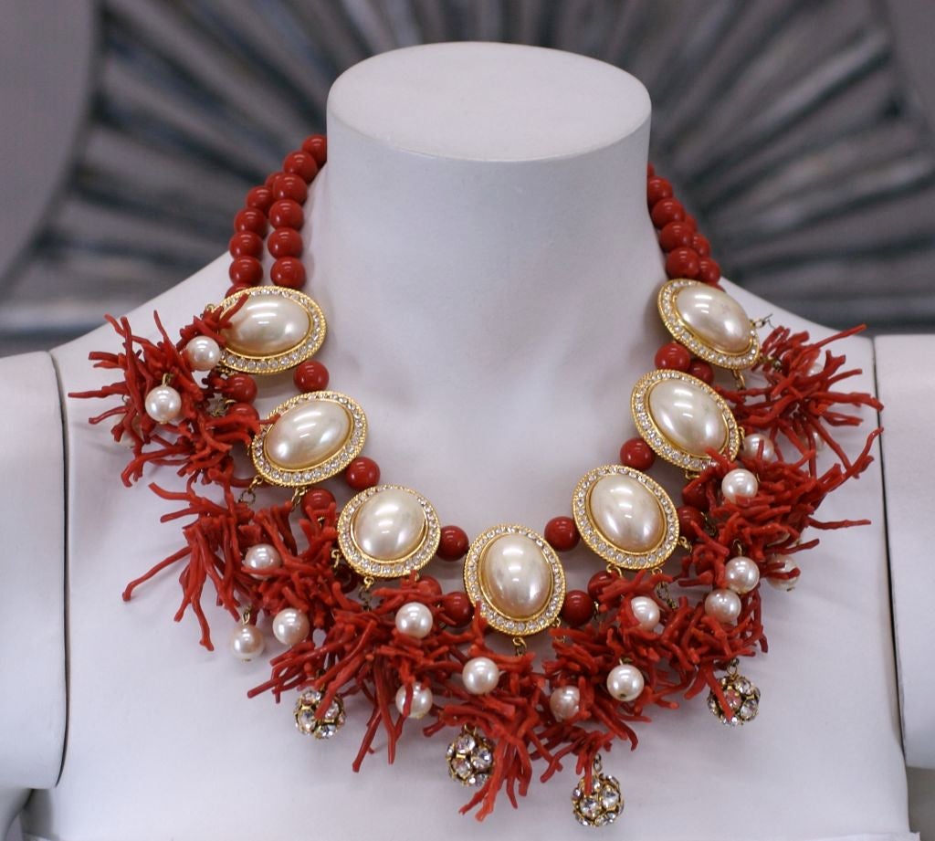 valentino necklace pearl