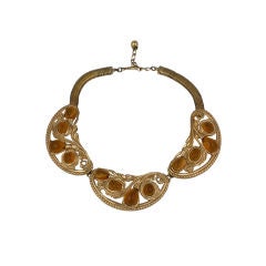 Napier Citrine Cabochon Retro Collar 4