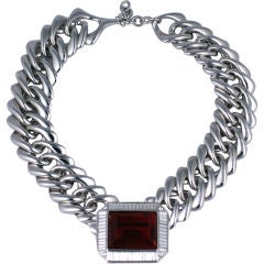 Vintage YSL Ruby Biker Collar