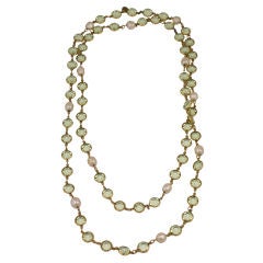 Vintage Chanel Citrine Crystal Necklace