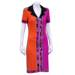 Amazing Emilio Pucci Silk Rose Stem Dress 2