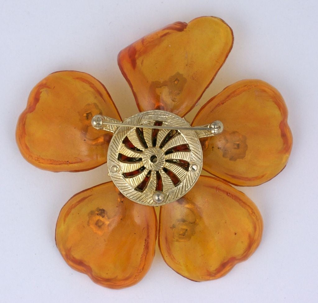 Women's Castlecliff Lucite and Paste Flower brooch