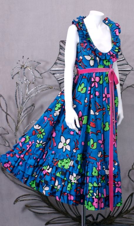 Women's Donald Brooks Cotton Floral Summer Party Dress