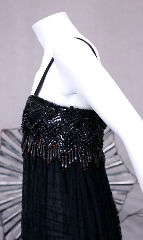 saint laurent white beaded dress