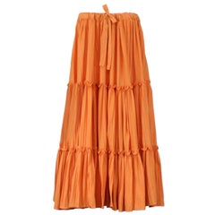 Marie Pierre Tattarachi Strapless Pleated Cotton Jersey Dress/Skirt