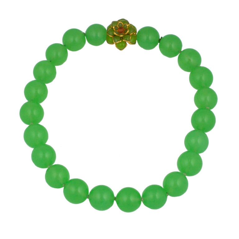 MWLC Lime Zinnia Necklace For Sale