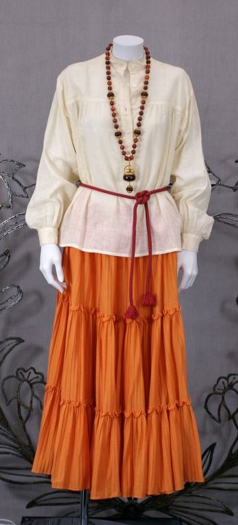 M.P.Tattarachi Strapless Pleated Cotton Jersey dress/skirt For Sale at ...