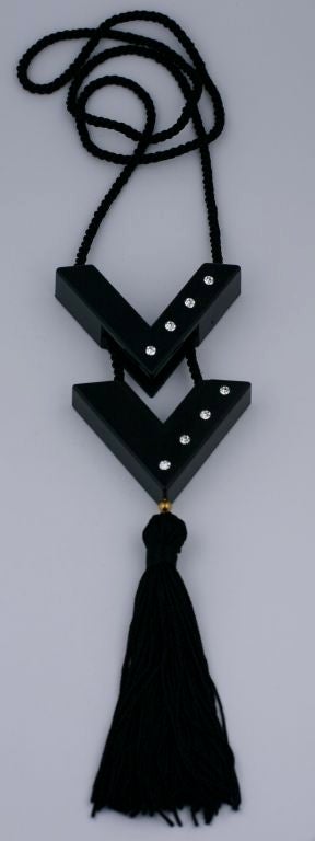 Valentino Bakelite Logo Necklace