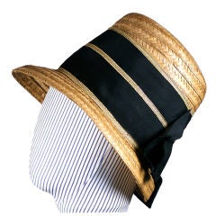 Italian 50's resort Hat with Compact Holder and Mirror