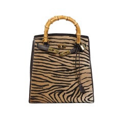 Revillion Stenciled Fur Handbag