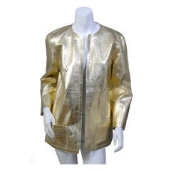 Jean Muir Gold Leather Jacket